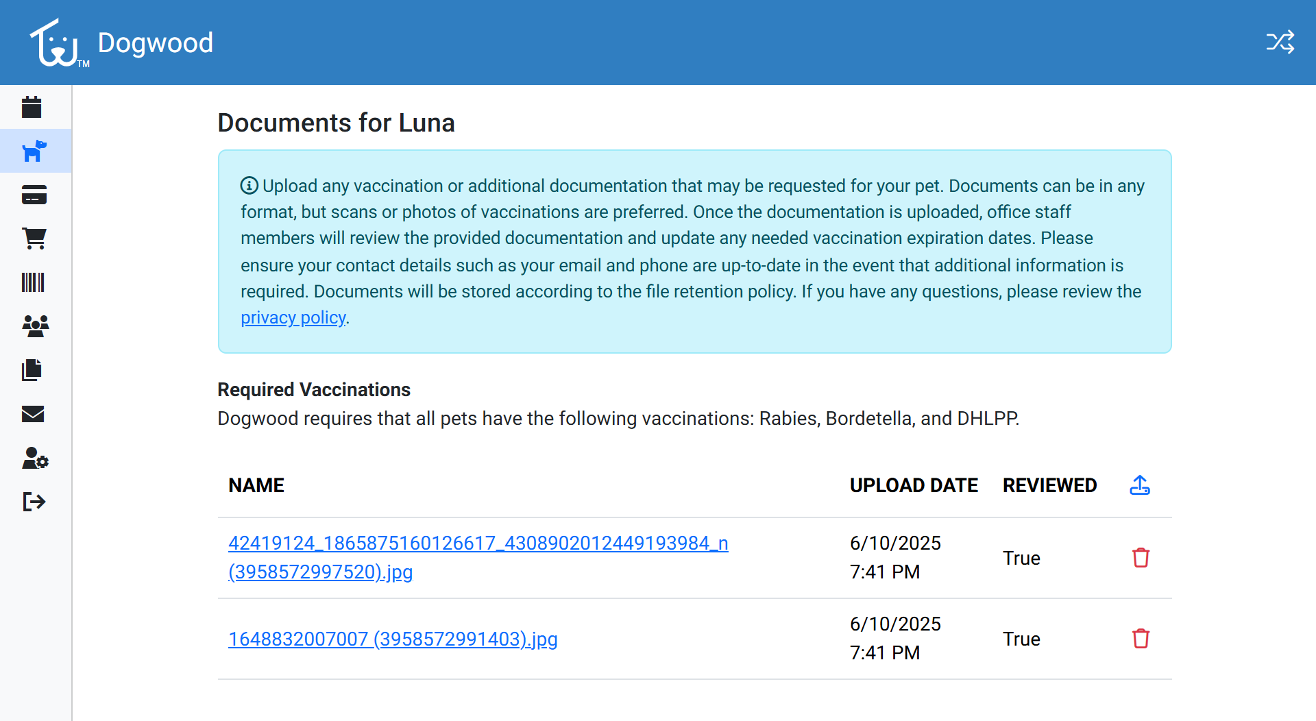 Vaccination records management